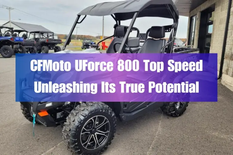 CFMoto UForce 800 Top Speed: Unleashing Its True Potential