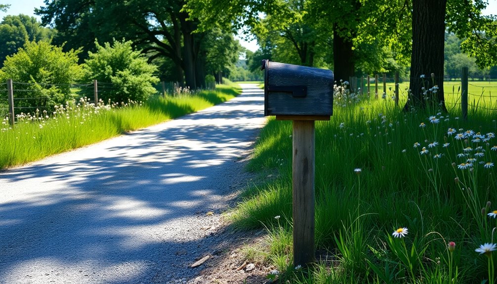 mailbox placement from road