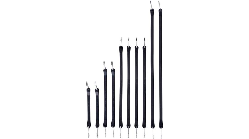 10 pack rubber bungee cords