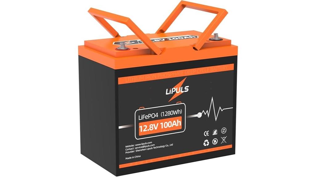 12 8v 100ah lithium battery