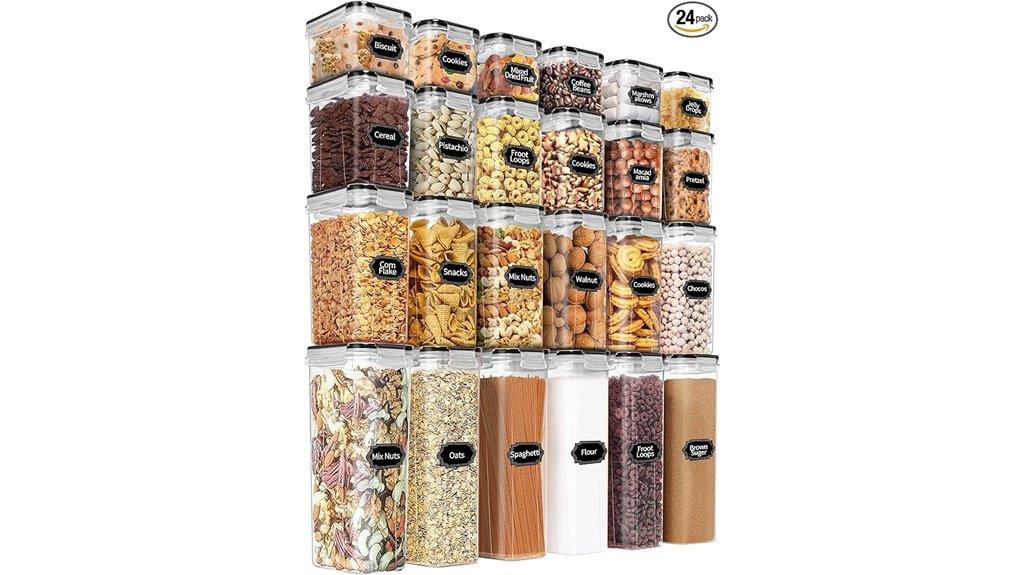 24 piece airtight food containers