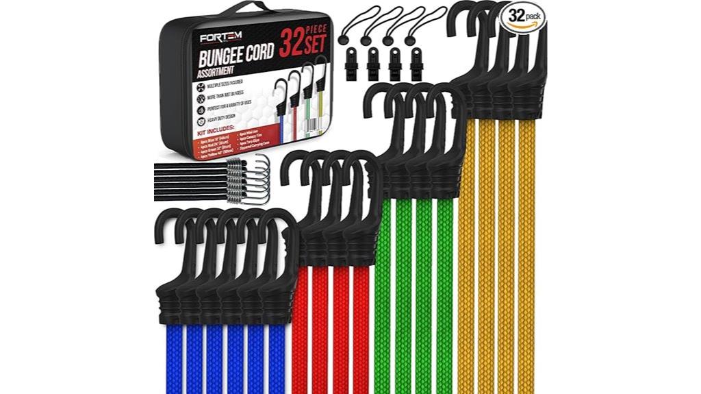 32 pack bungee cord set