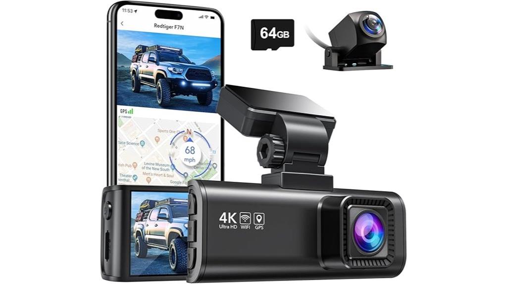 4k dual camera dash cam