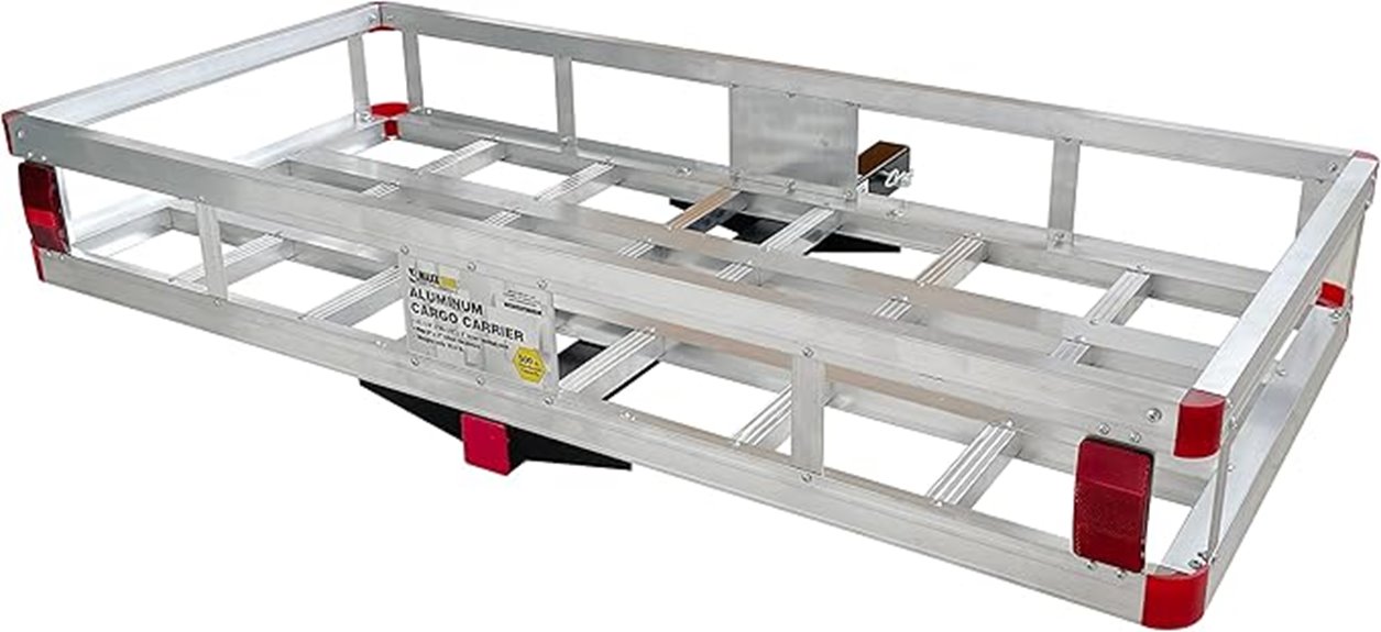 aluminum cargo carrier with high rails