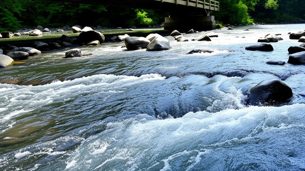 assess water depth and current