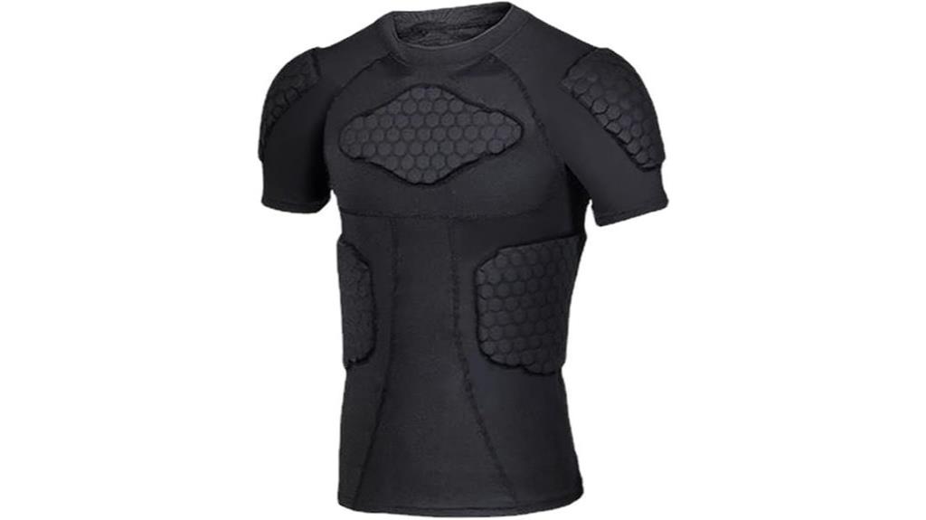 athletic padded compression shirt