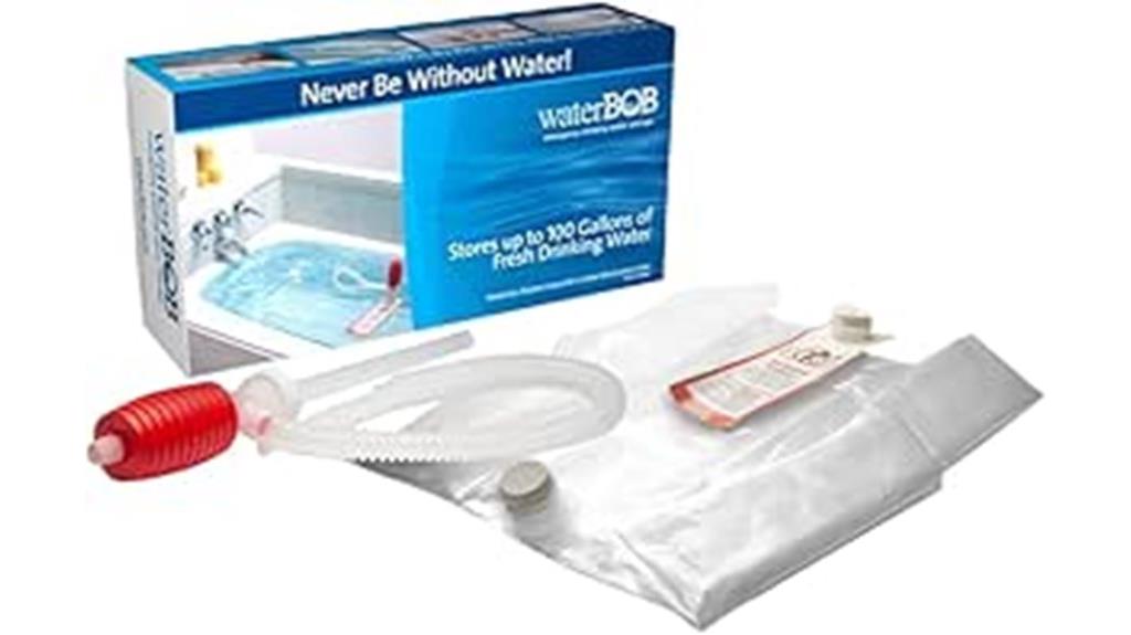 bathtub emergency water container