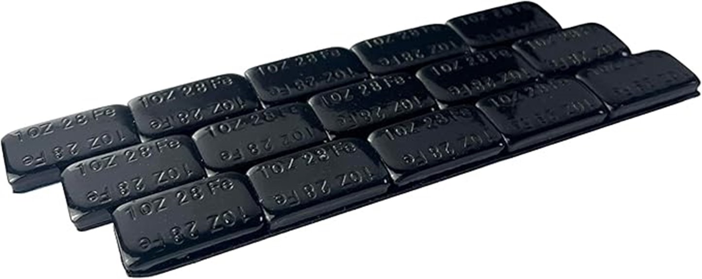 black 15 piece wheel weights