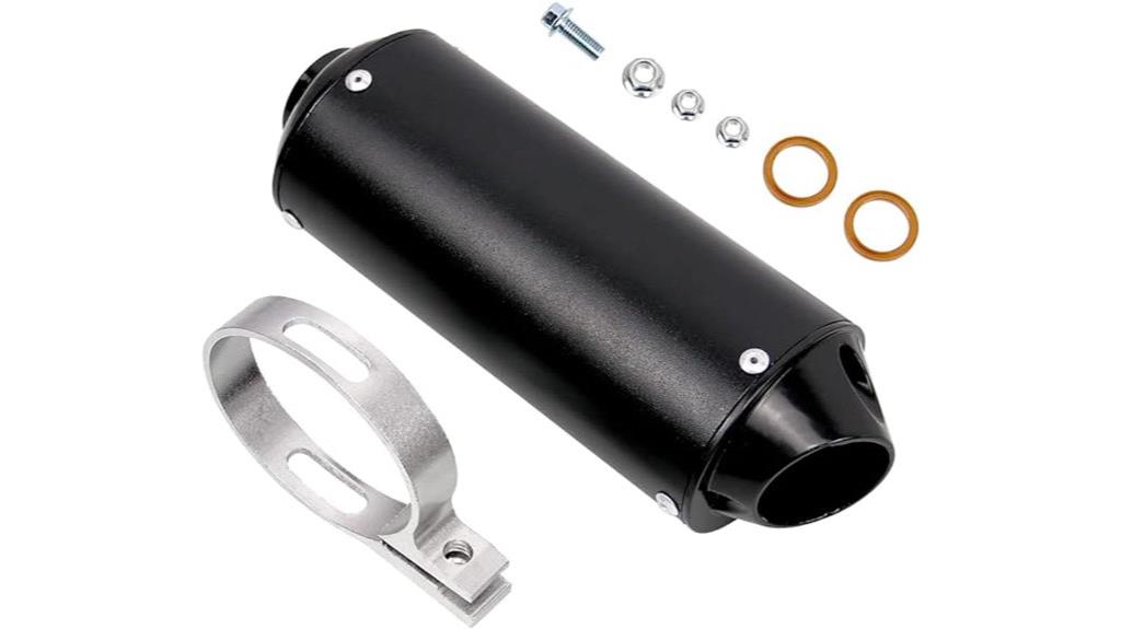 black dirt bike exhaust