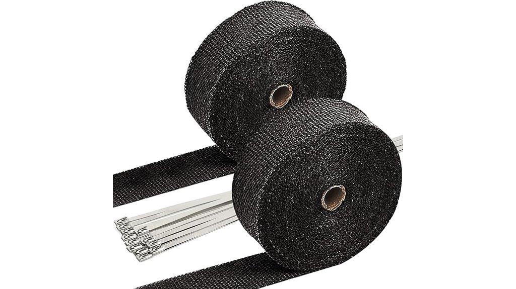 black exhaust header wrap