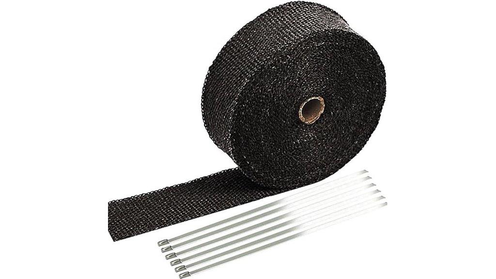 black motorcycle heat wrap