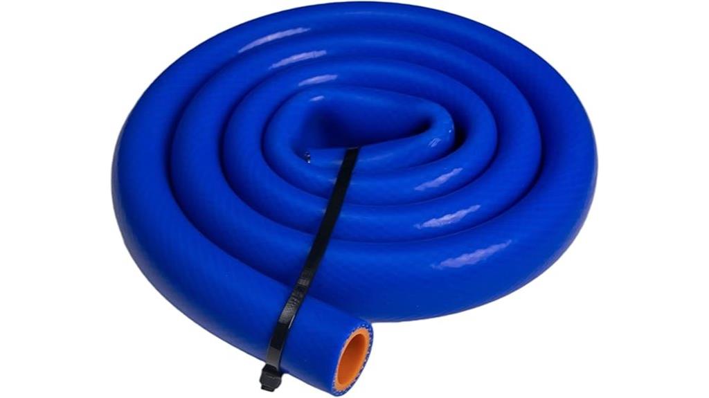 blue reinforced silicone hose