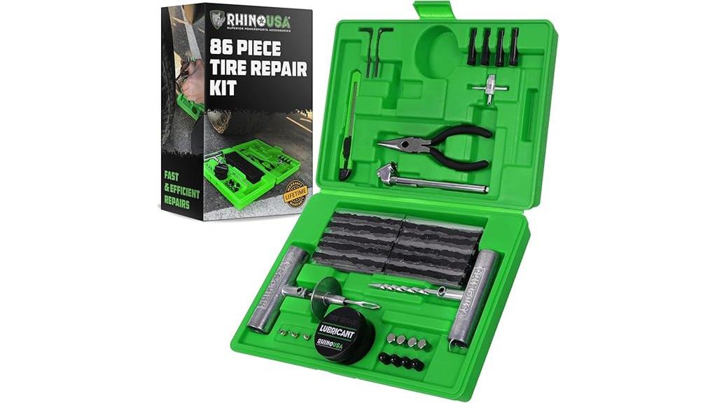 comprehensive 86 piece tire repair