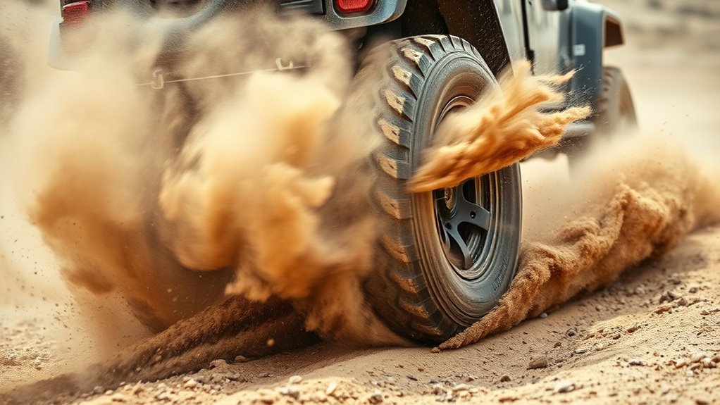 controlled throttle and proper tire pressure