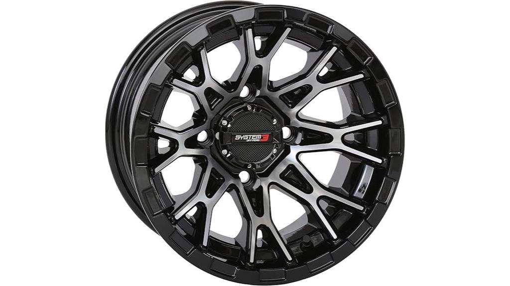 dark tinted atv wheel