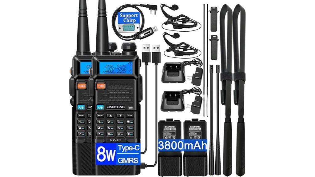 dual pack walkie talkies