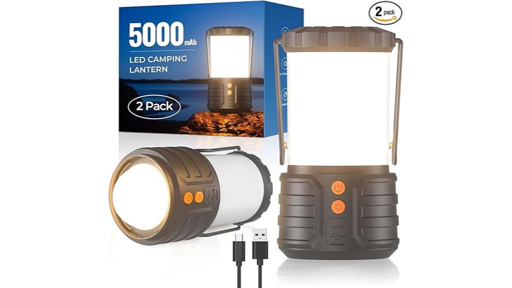 dual rechargeable camping lanterns