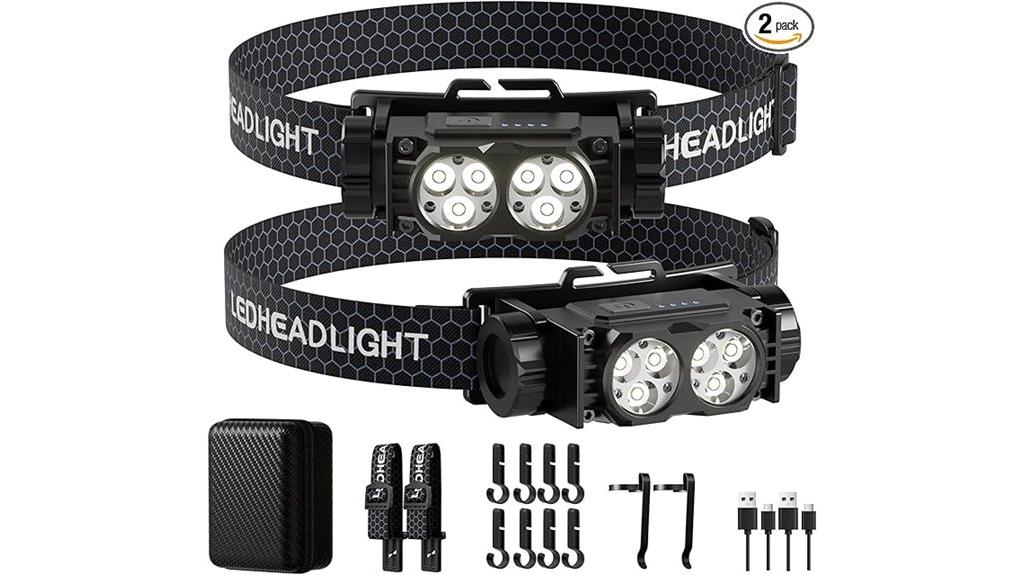 dual rechargeable led headlamps