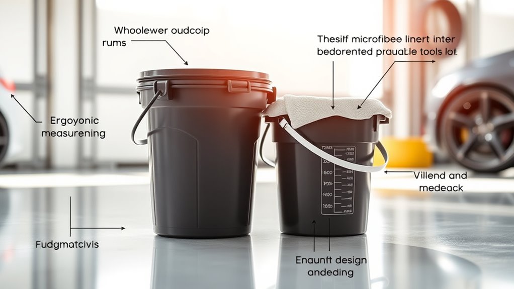 durable functional car wash buckets