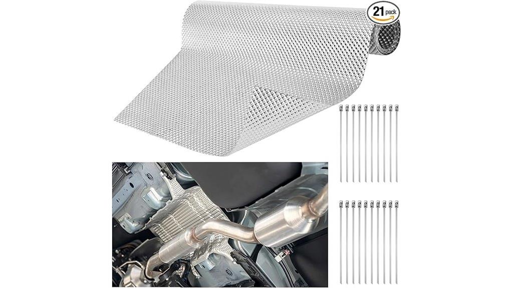 embossed exhaust heat shield