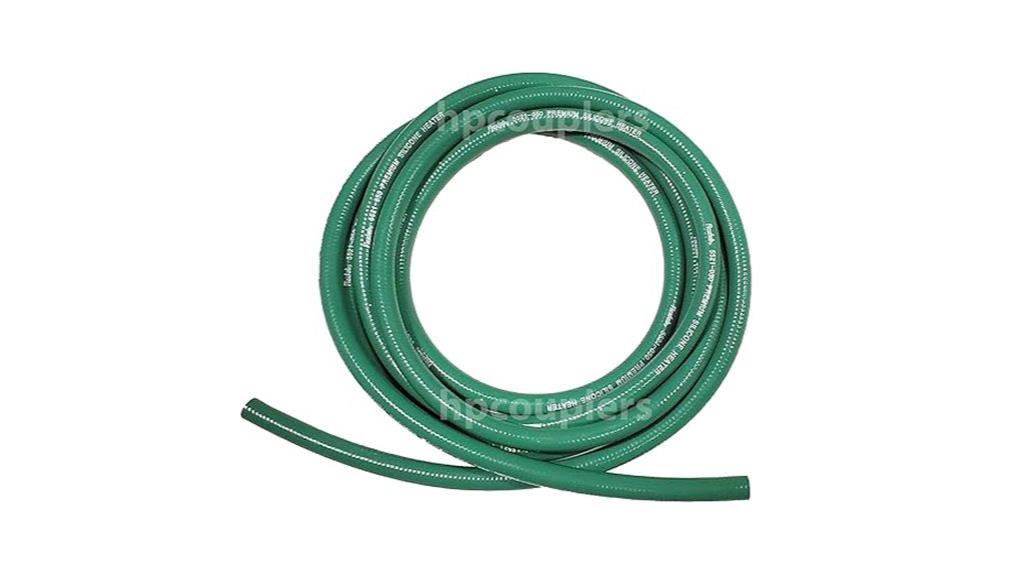flexible green silicone hose