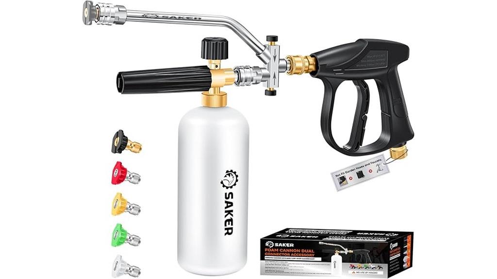 foam cannon dual connector