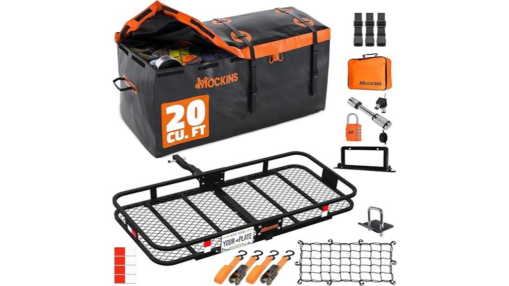 foldable hitch cargo carrier
