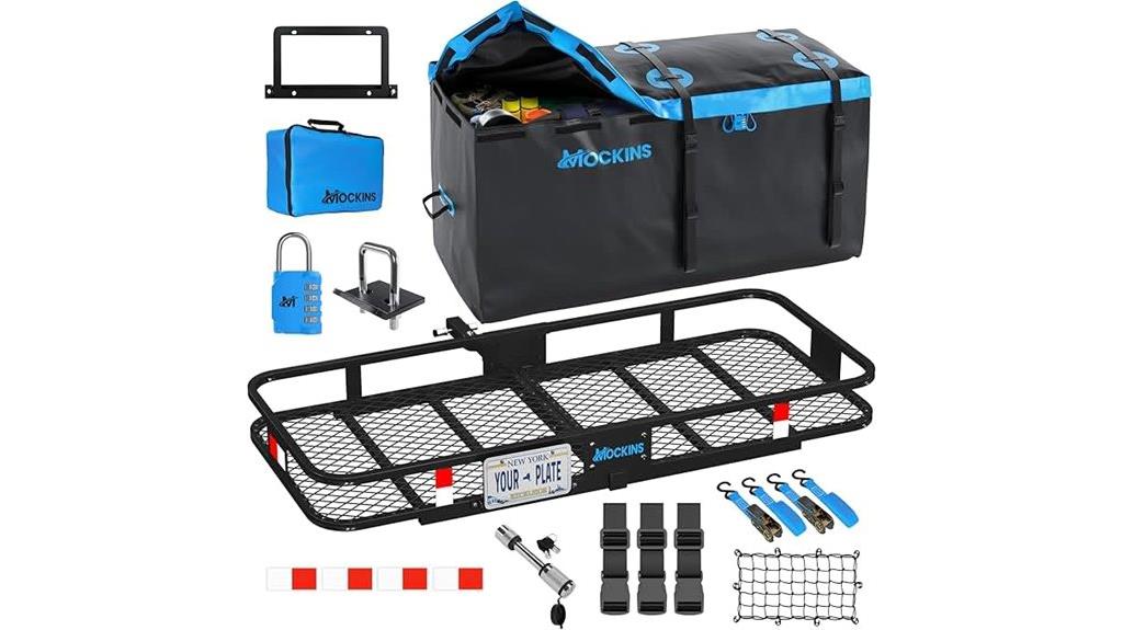 folding hitch cargo carrier