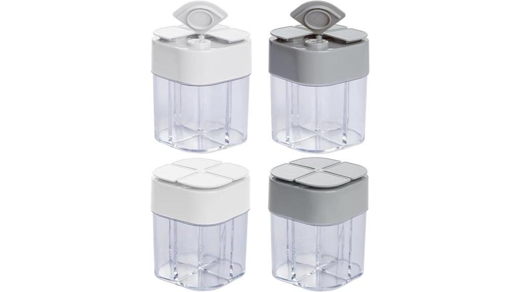 four in one salt pepper shakers