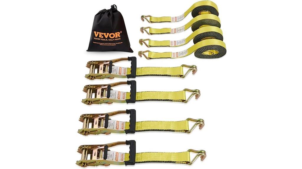 four pack ratchet straps