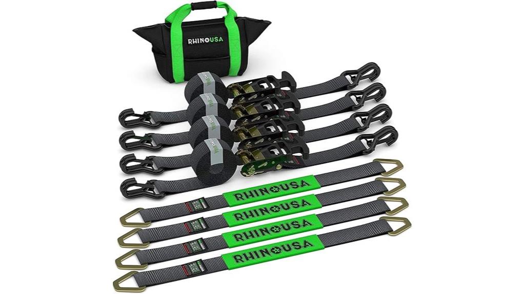four pack rhino tie down straps