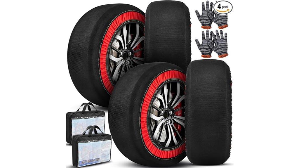 four snow socks pack