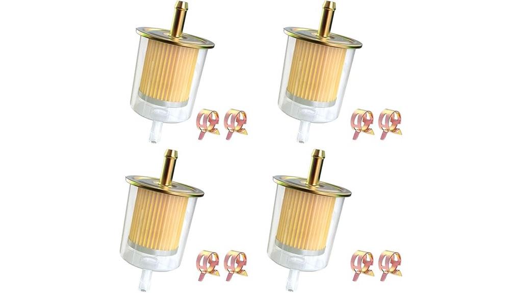 fuel filter with clamps