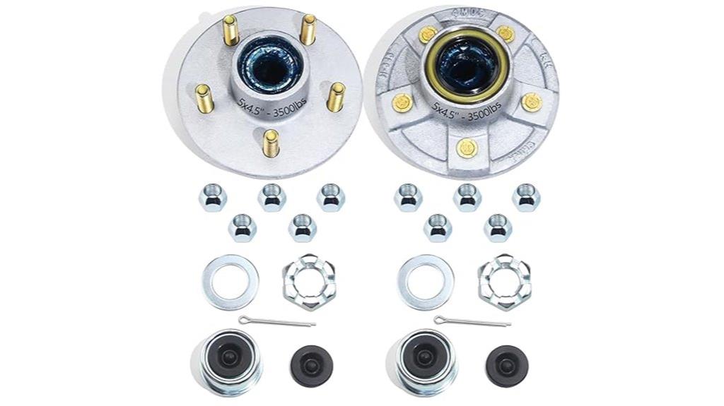 galvanized trailer hub sets
