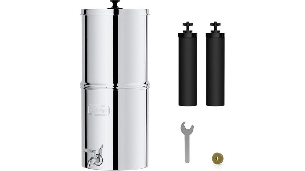 gravity powered water filtration