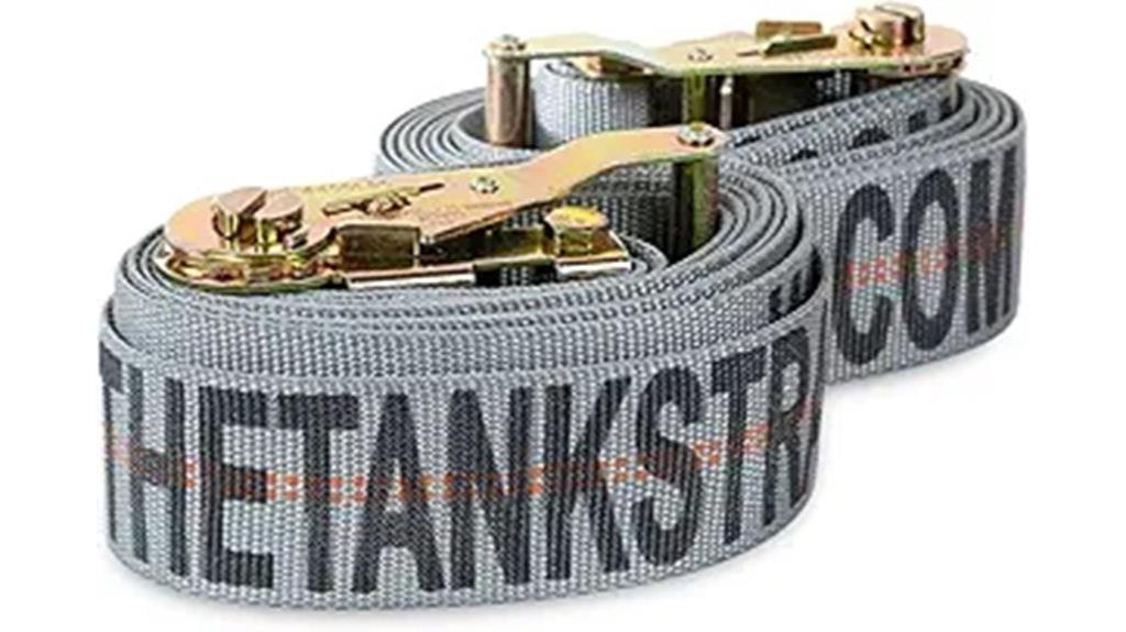 gray motorcycle strap set