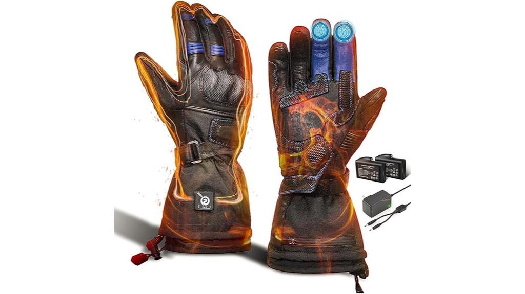 heated motorcycle gloves with cord