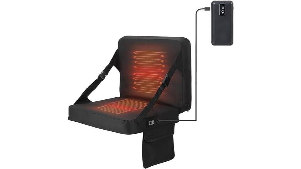 heated stadium seat with power