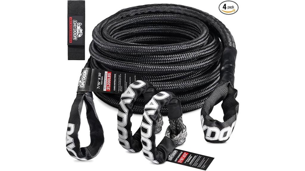 heavy duty tow rope with shackles