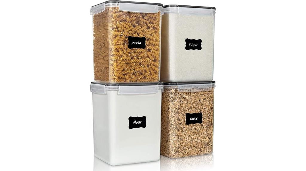 large 4 piece food containers