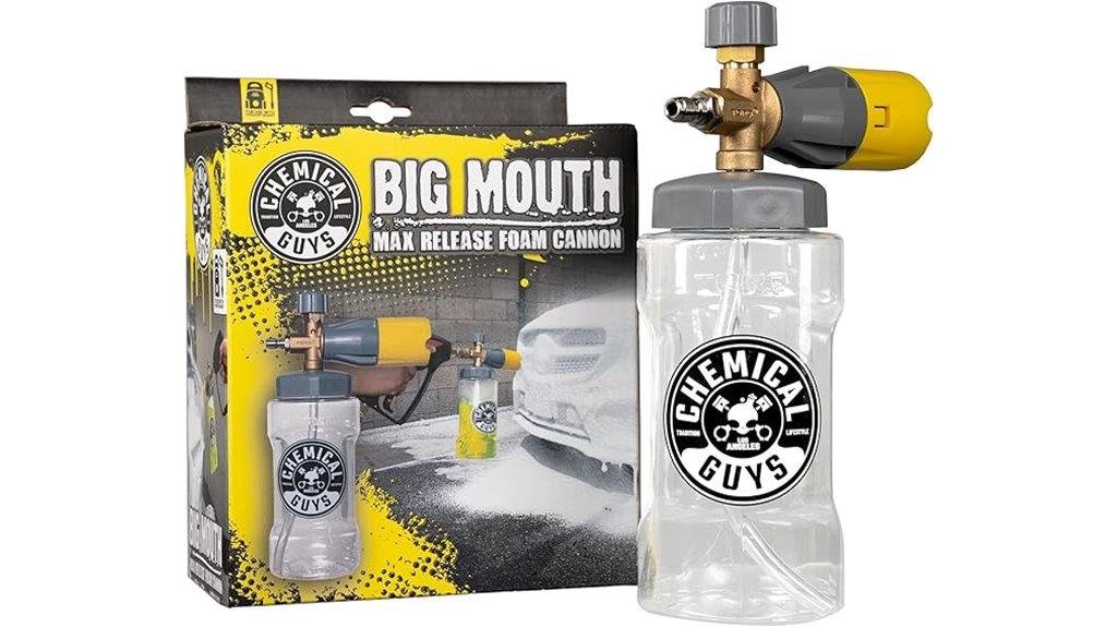 large foam cannon capacity