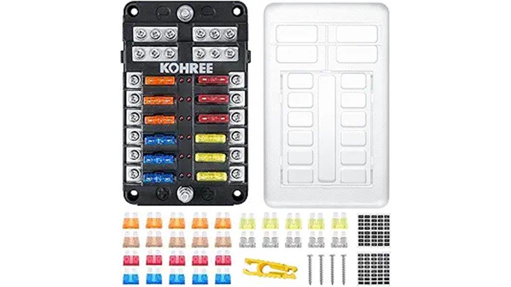 marine 12 channel fuse block