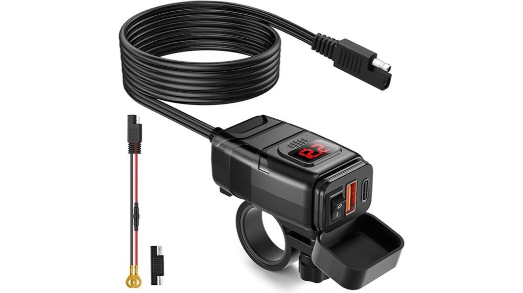 motorcycle dual usb charger