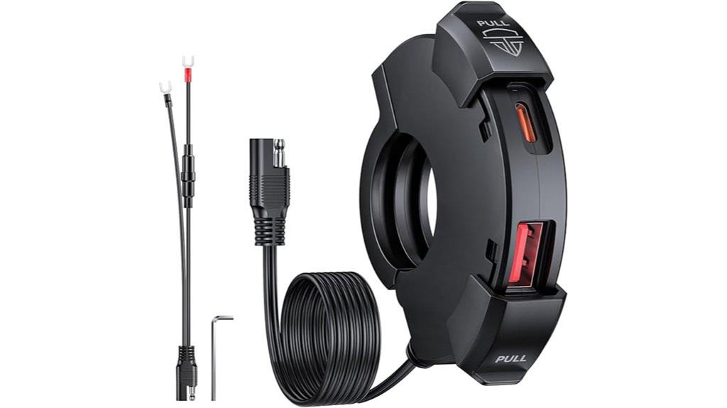 motorcycle dual usb charger