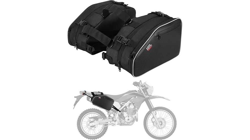 motorcycle saddlebags with rain