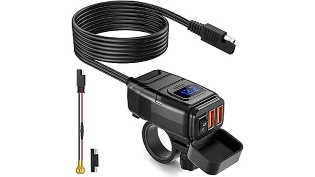 motorcycle usb charger quickcharge