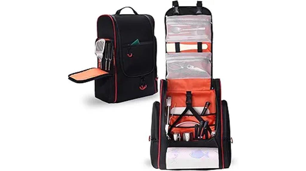 multi pocket hanging camping organizer