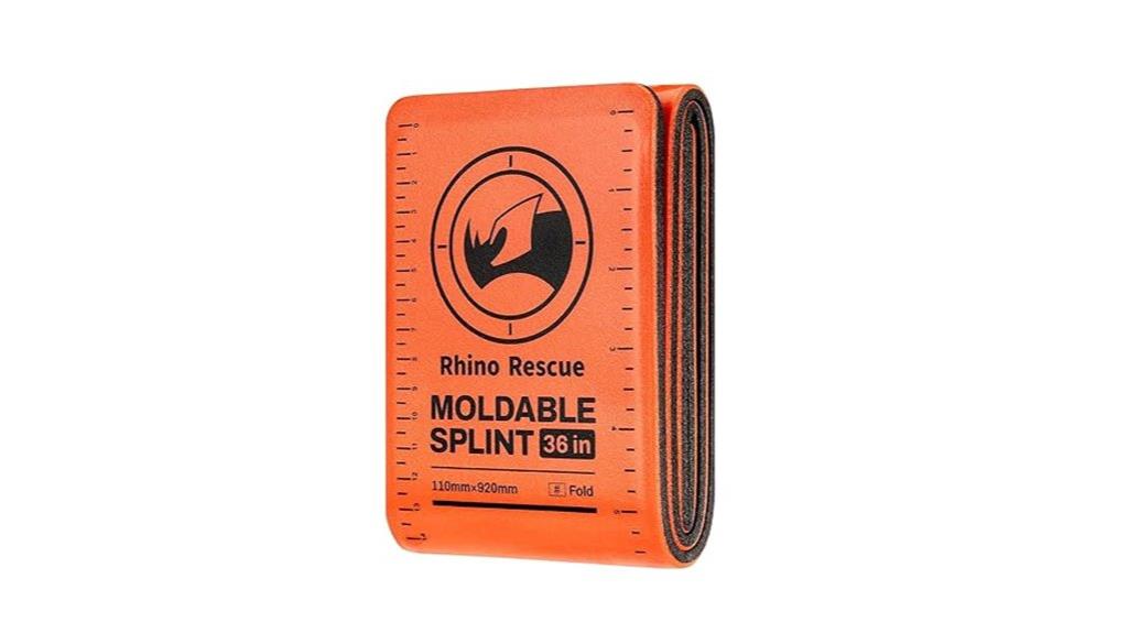 orange gray rescue splint