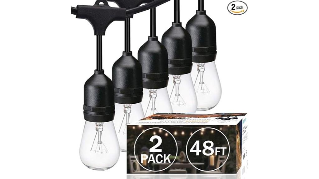 outdoor dimmable edison string lights