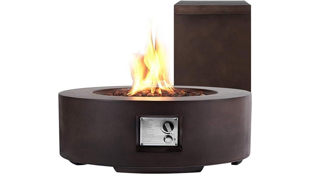outdoor propane firepit set